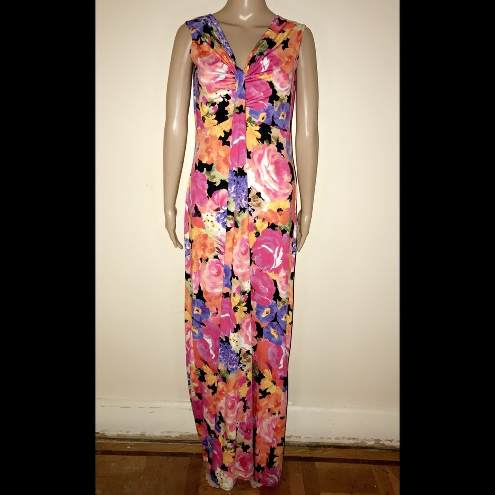 Summer maxi dress printed pattern